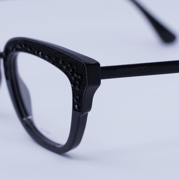 Jimmy Choo JC237 0807 00 Eyeglasses Black with Glitter 49mm Cat Eye Frame - Picture 8 of 10